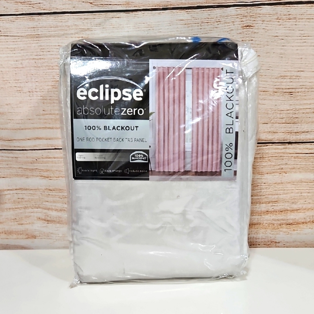 💟New Eclipse Absolute Zero 100% Blackout Curtain Panel Harper Velvet Snow White